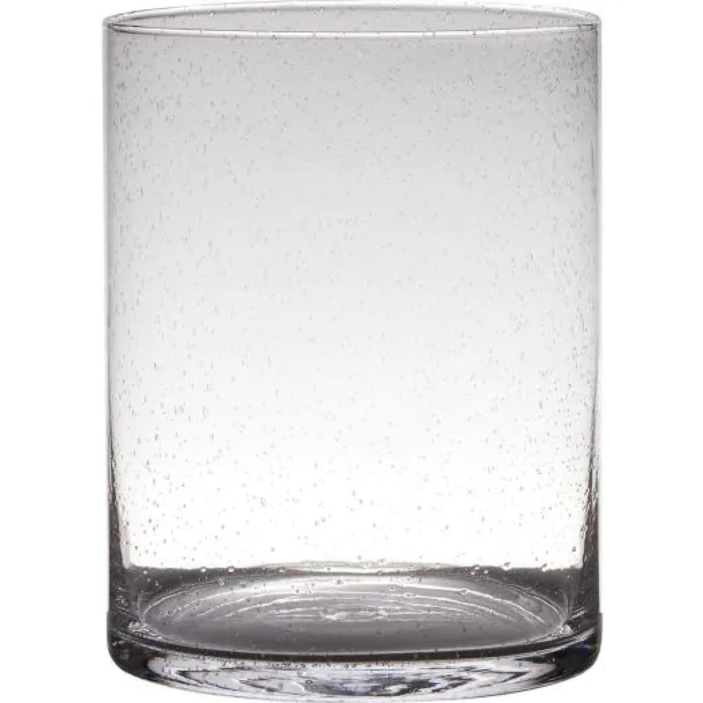 Hakbijl jarrón cilíndrico de vidrio burbujas de refresco vidrio ø19xh25cm