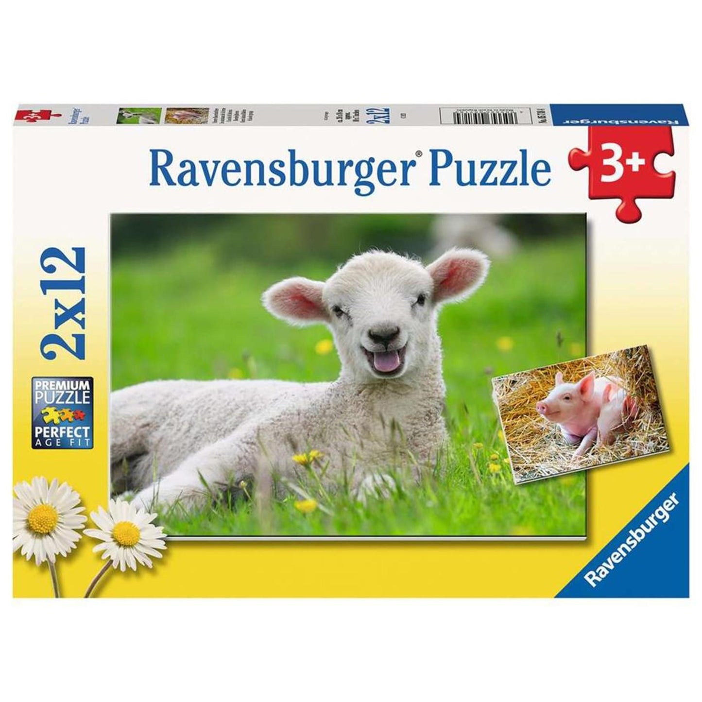 Ravensburger - Farm Animals Line Puzzle 2x12 pezzi