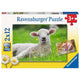 Ravensburger - Farm Animals Line Puzzle 2x12 pezzi