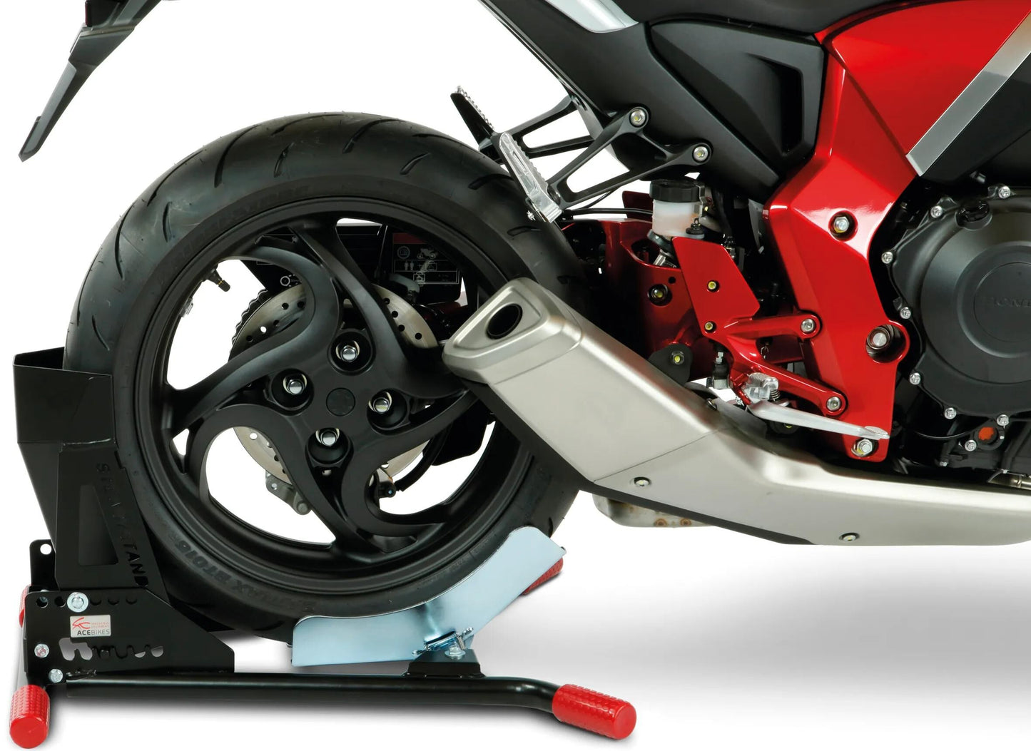 Acebikes ace bikes soporte motor rueda delantera caballete moto mod. 180 estado estable