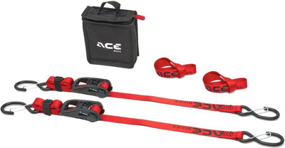 Acebikes Ace Bikes Ratchet Pro Set di cinghie di tensione Set di cinghie di ancoraggio Acebike Ratchet Pro