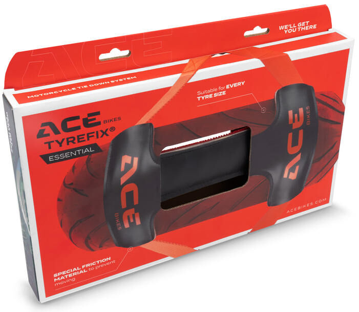 Acebikes ace bikes tyrefix essential transportbeveiliging safe for transportation. tyrefix essential