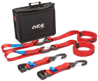 Acebikes ace bike fibbia a camma set premium di cinghie di tensione set di cinghie di ancoraggio acebike fibbia a camma premium