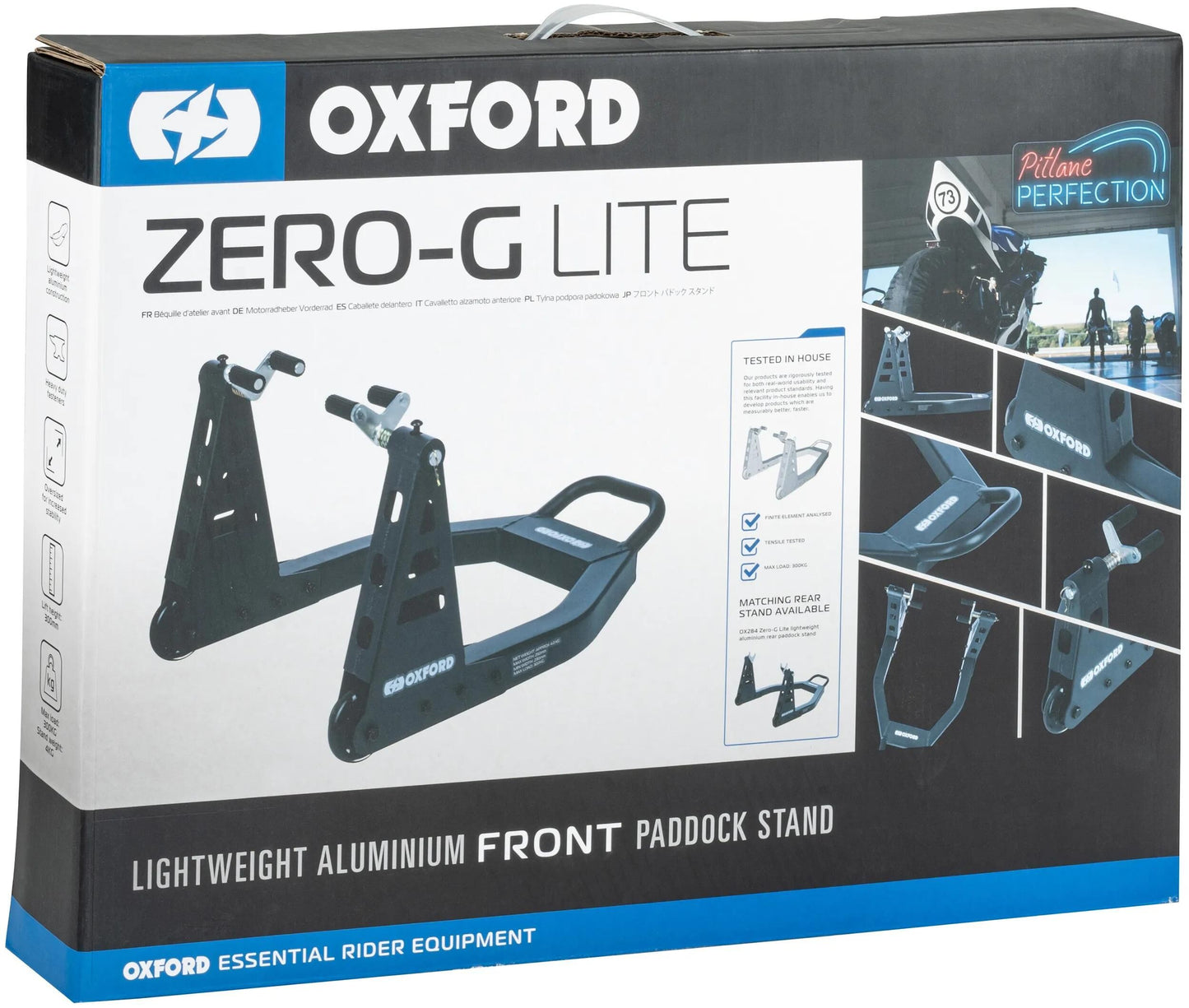 Test di assemblaggio di Oxford. Zer lite anteriore nero