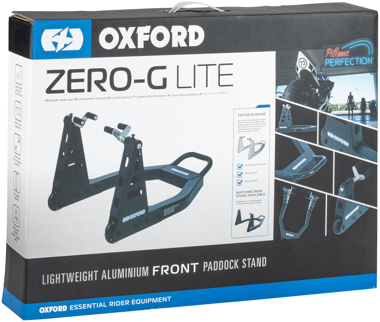 Test di assemblaggio di Oxford. Zer lite anteriore nero