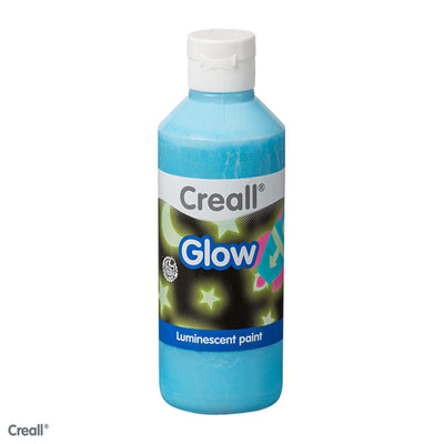 Creall Glow in the Dark Paint Blue, 250 ml
