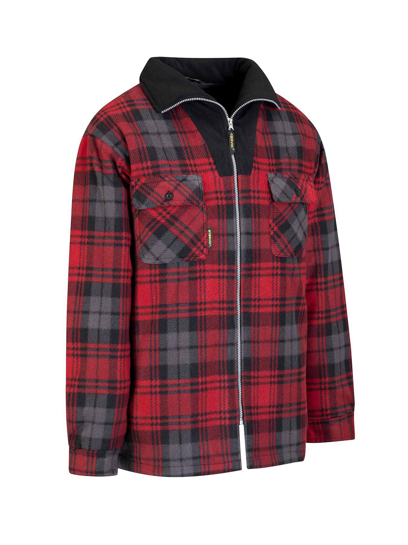 Gilet in pile da boscaiolo Storvik Products Stanley termo rosso nero 3XL
