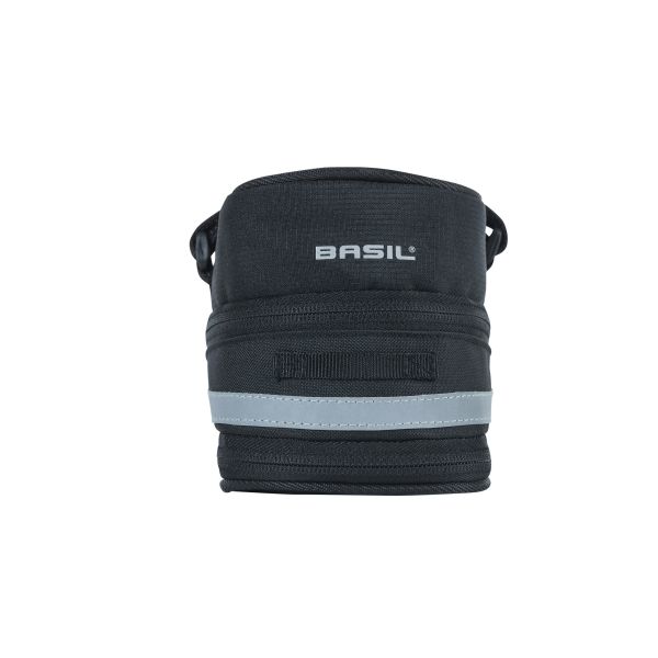Basil Mada Saddle Bag - compatto, nero, 1L, velcro, accessorio per biciclette