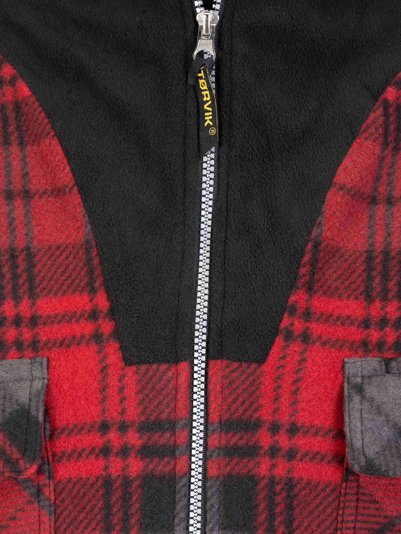 Gilet in pile da boscaiolo Storvik Products Stanley termo rosso nero 3XL