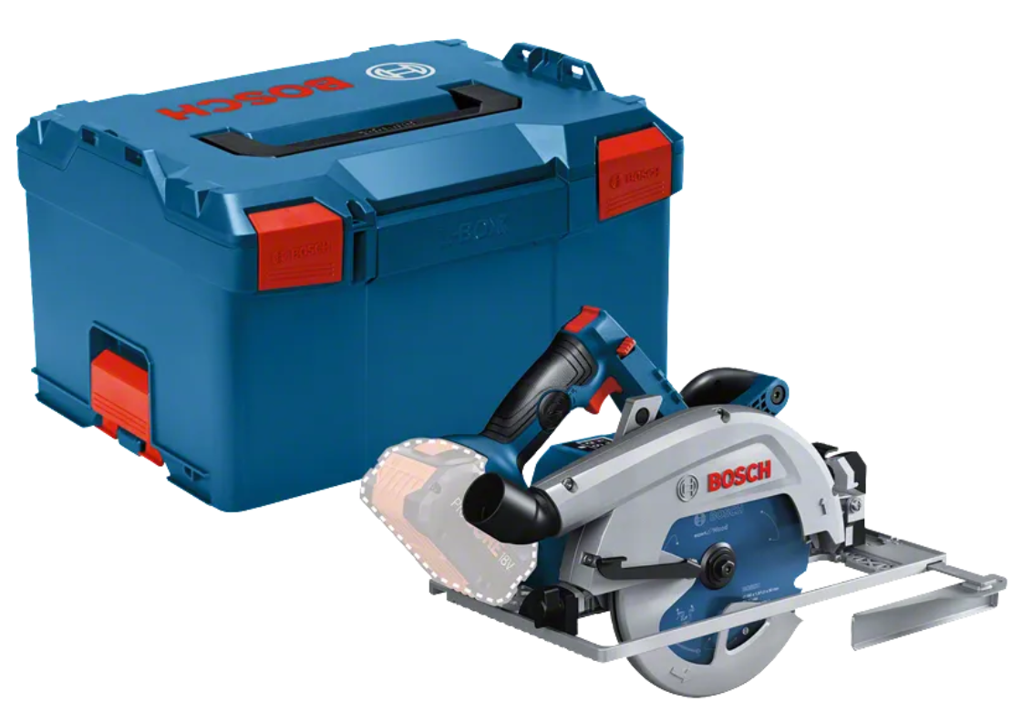 Sierra circular inalámbrica profesional bosch gks azul 18v-68 g | sin baterias ni cargador en l-boxx - 06016c9100