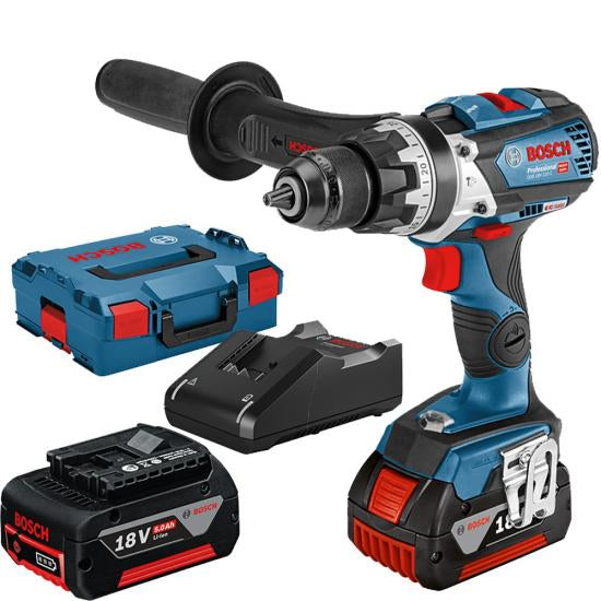 Bosch blu gsb 18v-110 c professionale | trapano a percussione a batteria | 2x ioni di litio 18 V 5,0 Ah in l-boxx - 06019g030d