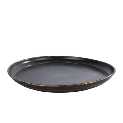 Placa base Cozydecor de metal marrón antiguo diámetro 25 cm