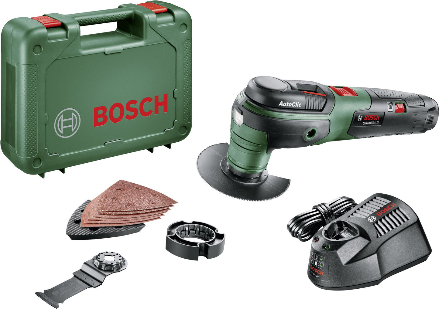 Bosch green universalmulti 12 Juego de multiherramientas con batería de iones de litio de 12 V en estuche con 1 batería de 2,5 Ah - 0603103001