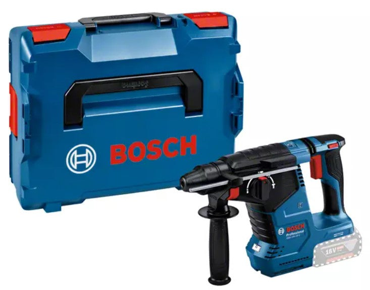 Taladro percutor inalámbrico profesional bosch gbh 18v-24c azul | sds-plus | sin batería ni cargador | en l-boxx - 0611923001