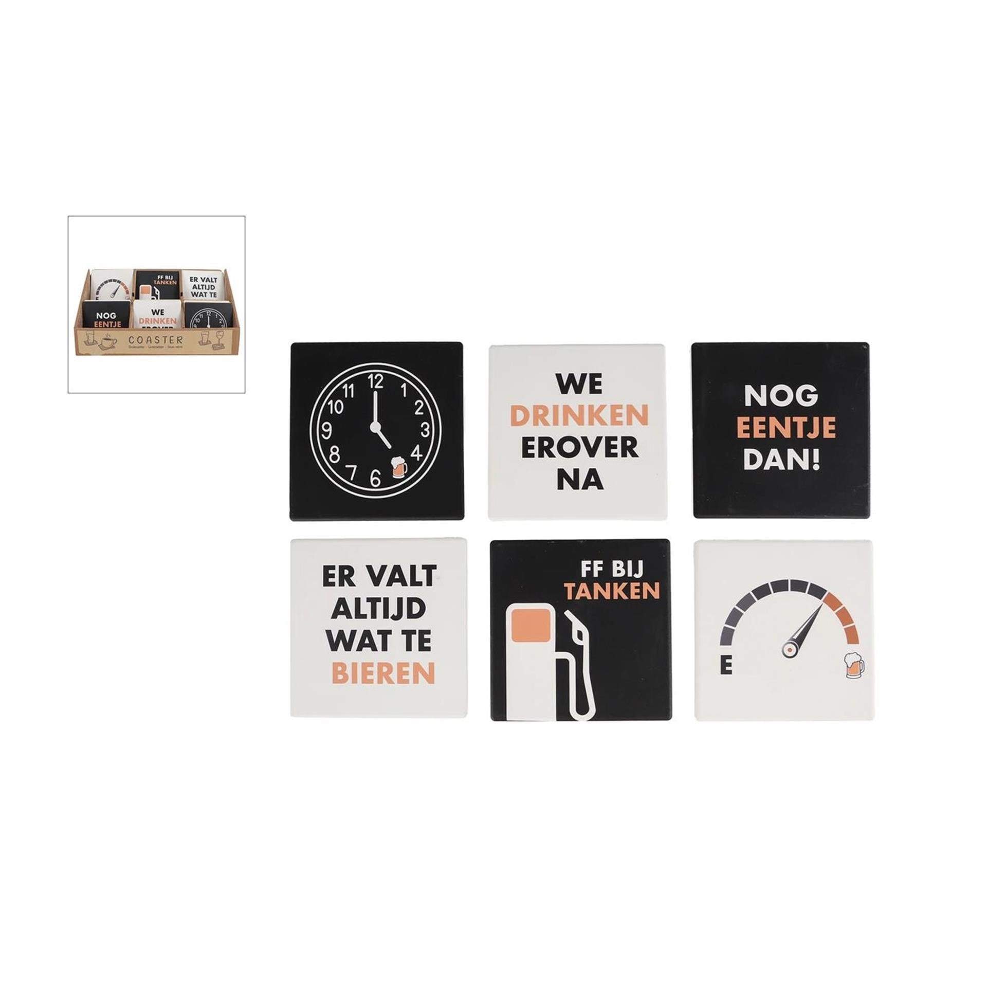 Coasters beer with text 6ass earthenware