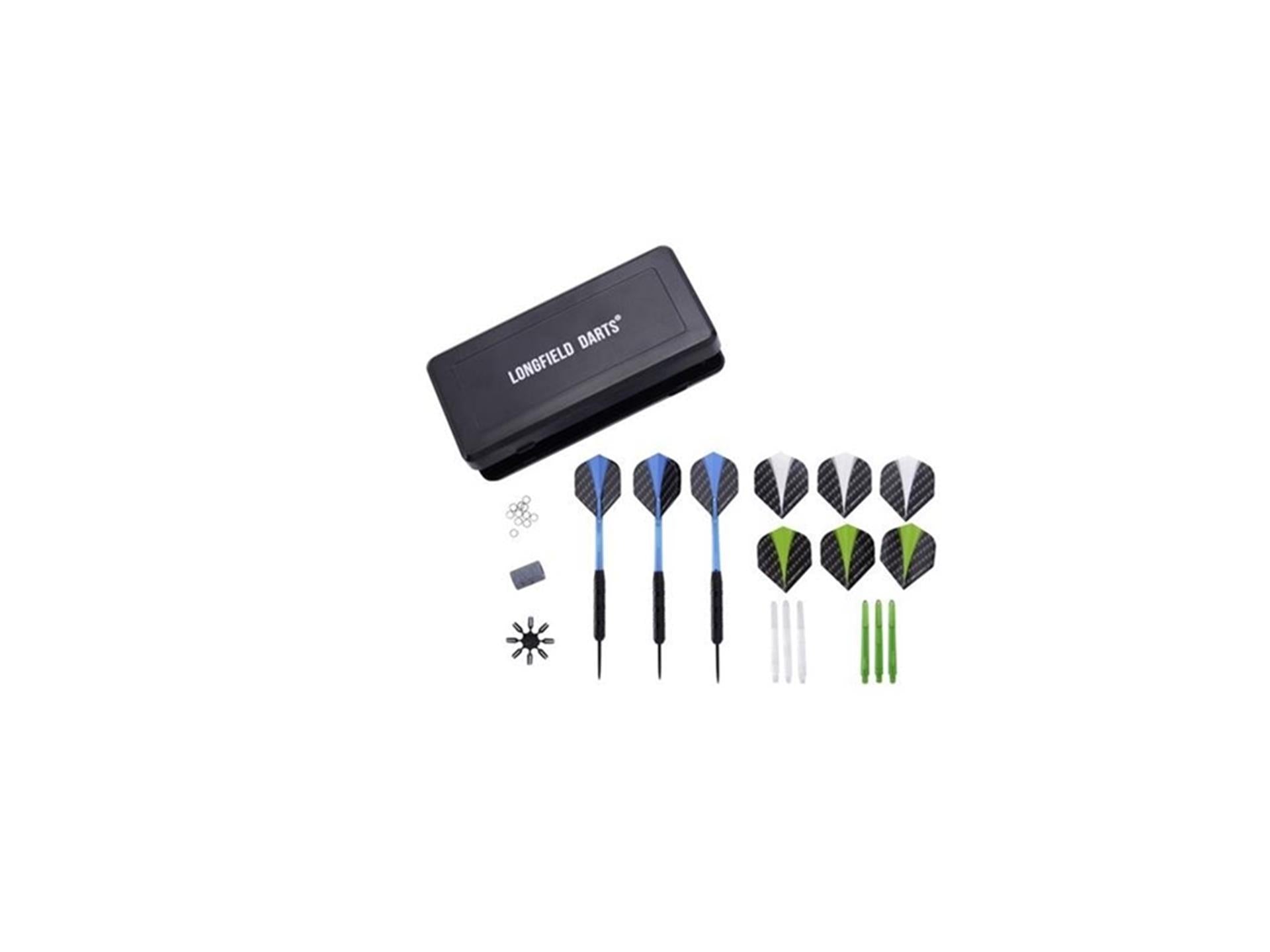 Longfield dartset brass steeltip black coated