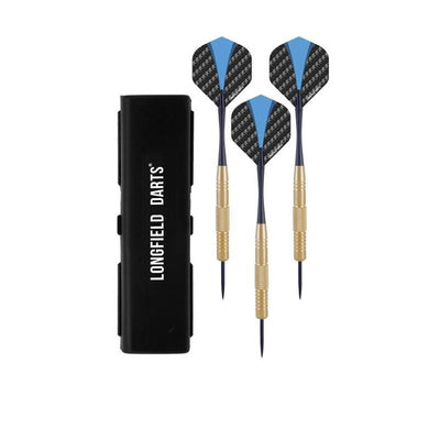 Longfield games Steeltip Dartpijl Set 22 gram Goud Blauw 3 stuks