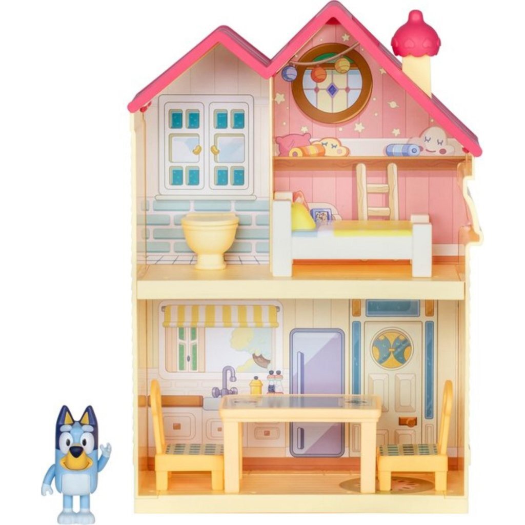 Moose Toys Bluey Mini Speelhuis con mobili e gioca a figura