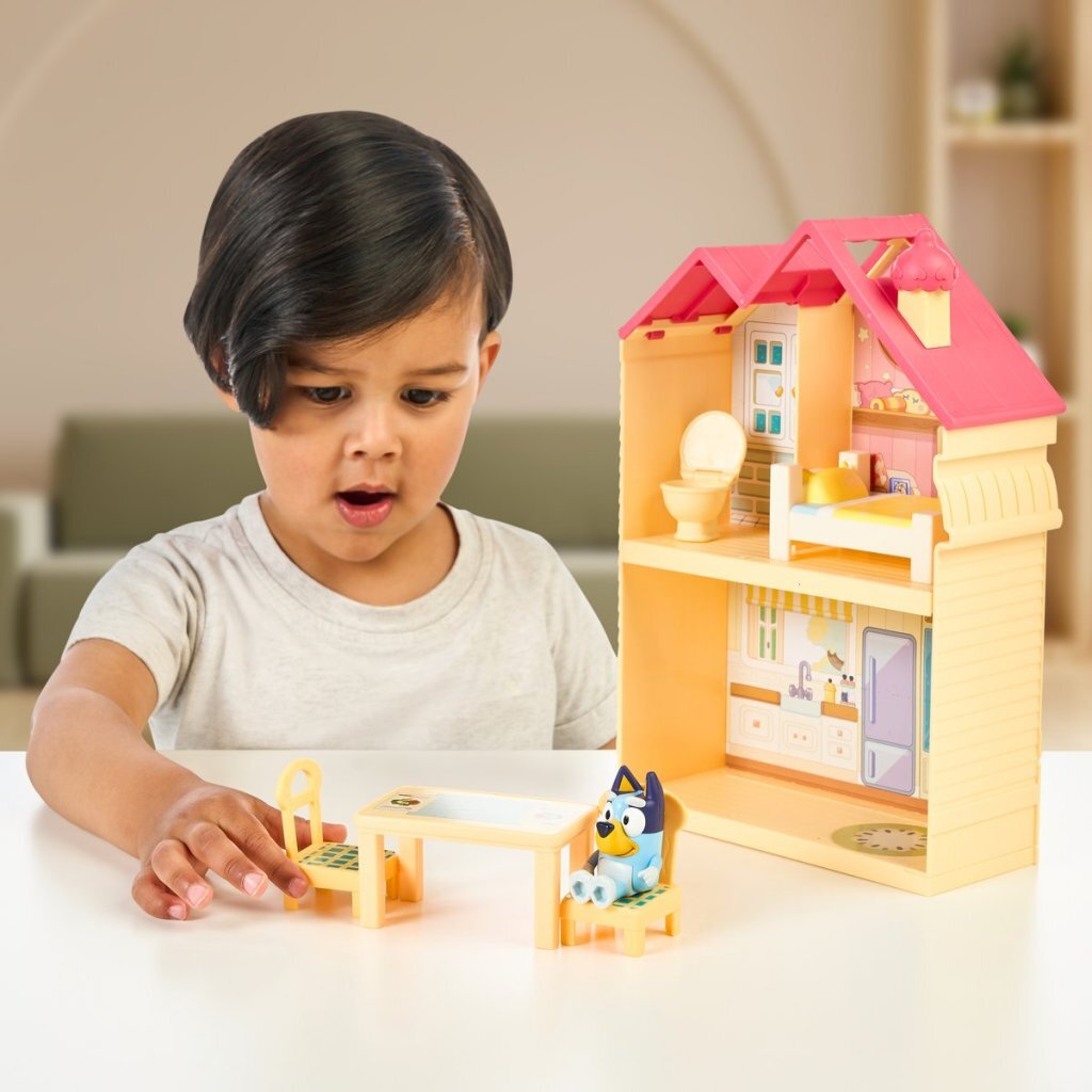 Moose Toys Bluey Mini Speelhuis con mobili e gioca a figura