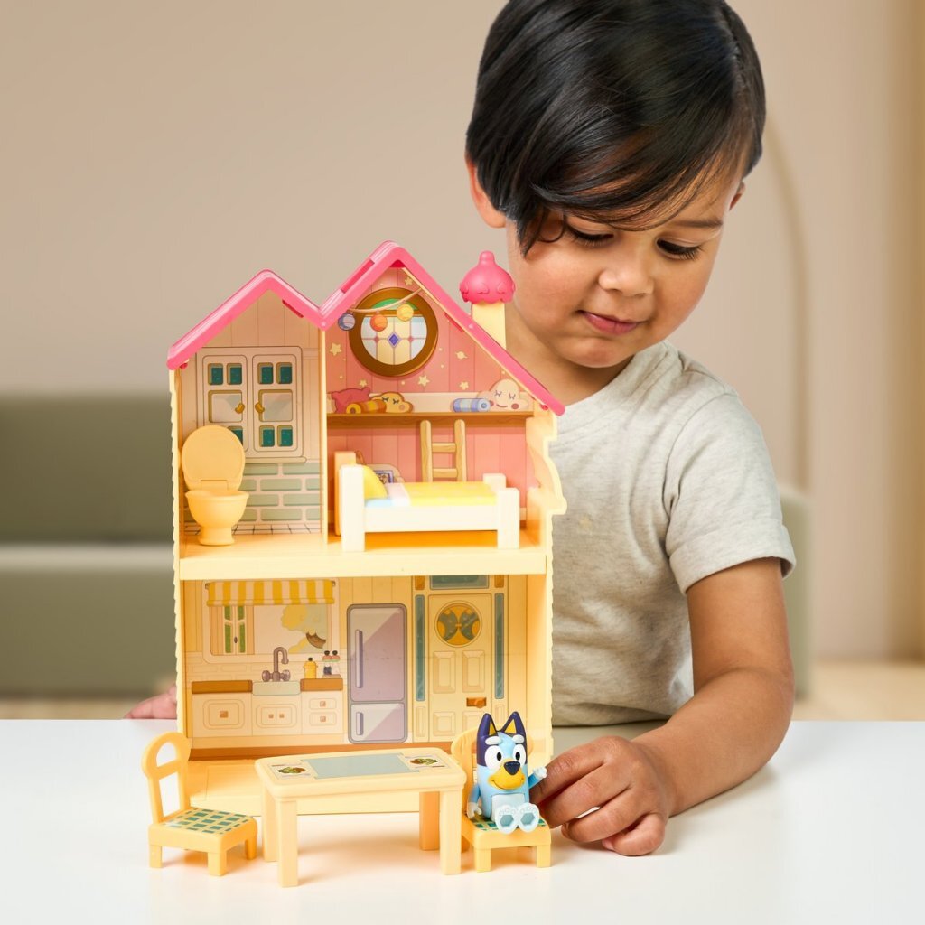 Moose Toys Bluey Mini Speelhuis con mobili e gioca a figura