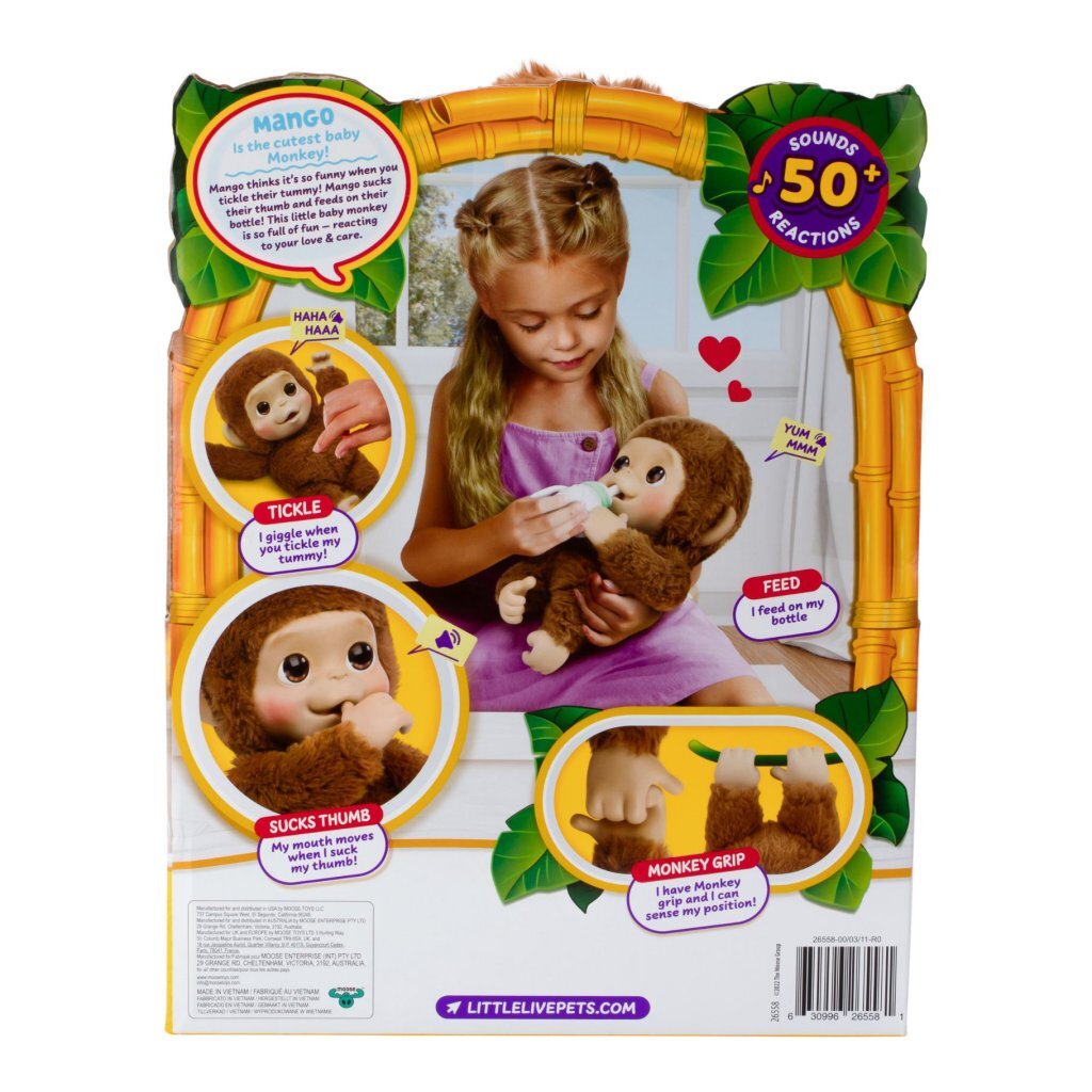 Toys Moose Littel Live Pets My Baby Monkey Play Figure