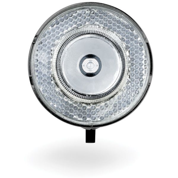 Axa led voorlicht koplamp 706 batterij 15 lux dark chrome blister