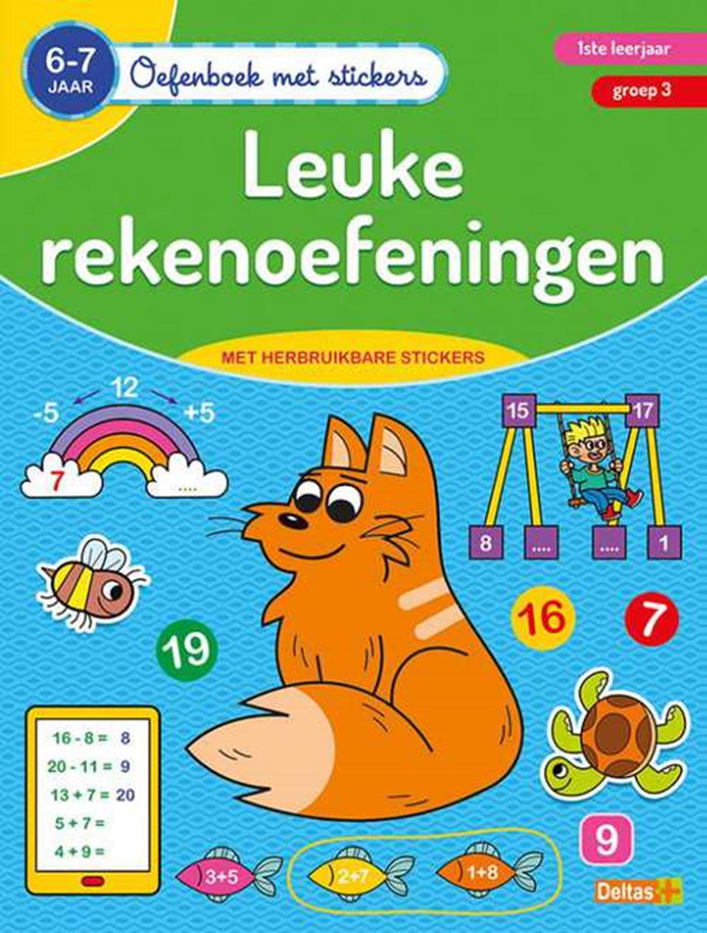 Delta Delta Exercise Book con adesivi di calcolo piacevoli (6-7 anni)