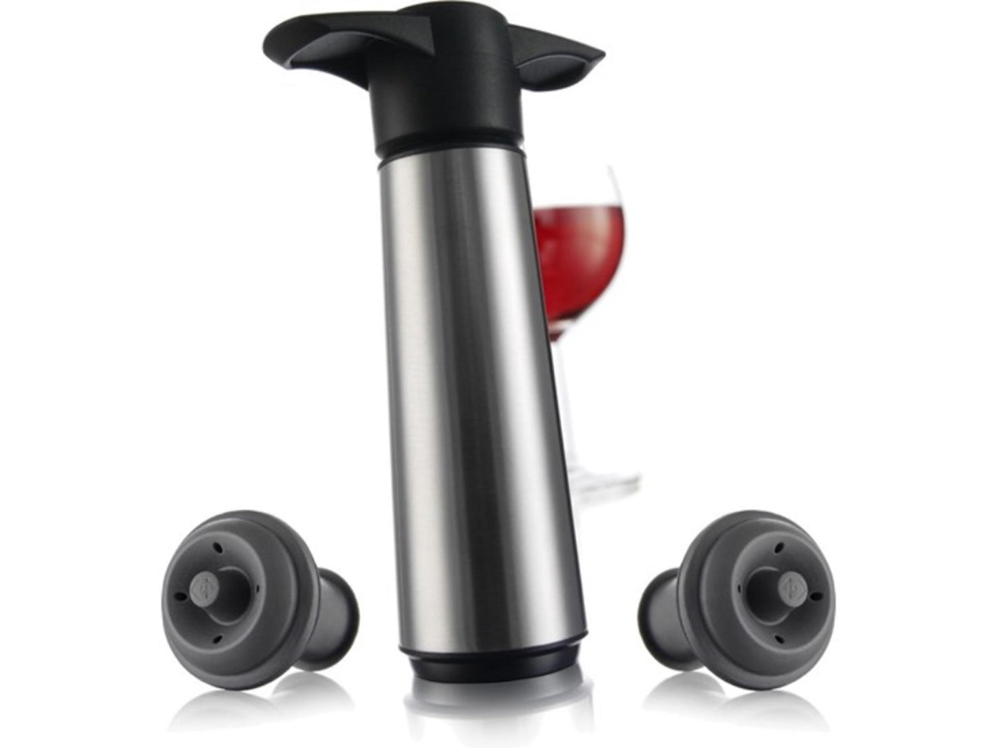 Set salvavino Vacu Vin in acciaio inox