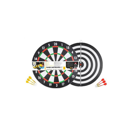Longfield Darts Double -sided Paper Dartboard With 6 Darts