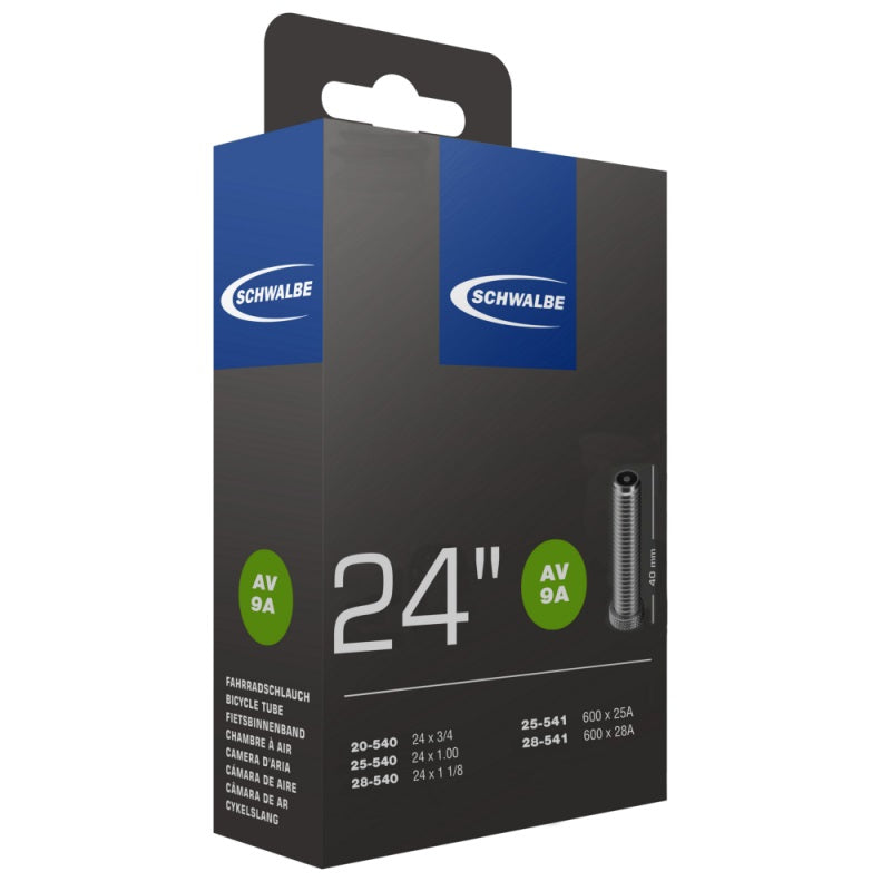 Cámara de aire Schwalbe 24 x 3 4 1 1 8 (20 28-540 541) AV 40 mm