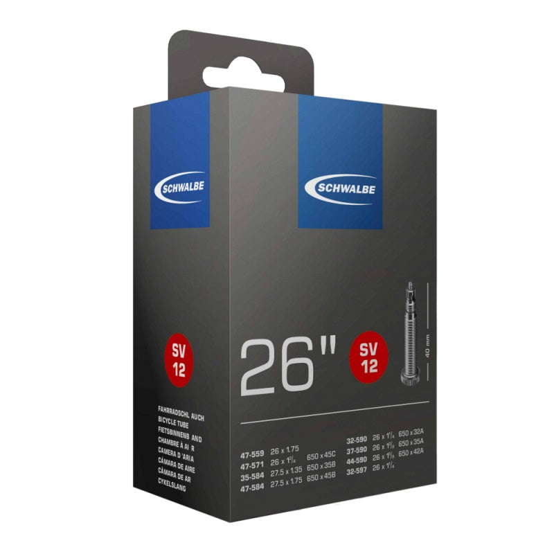 SCHWALBE TUBE INTERNO 12SV 26 1 1 4-1,90 (30 47-559 597) FV