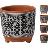 Home styling flower pot earthenware 13.7x13.2cm - afbeelding 2