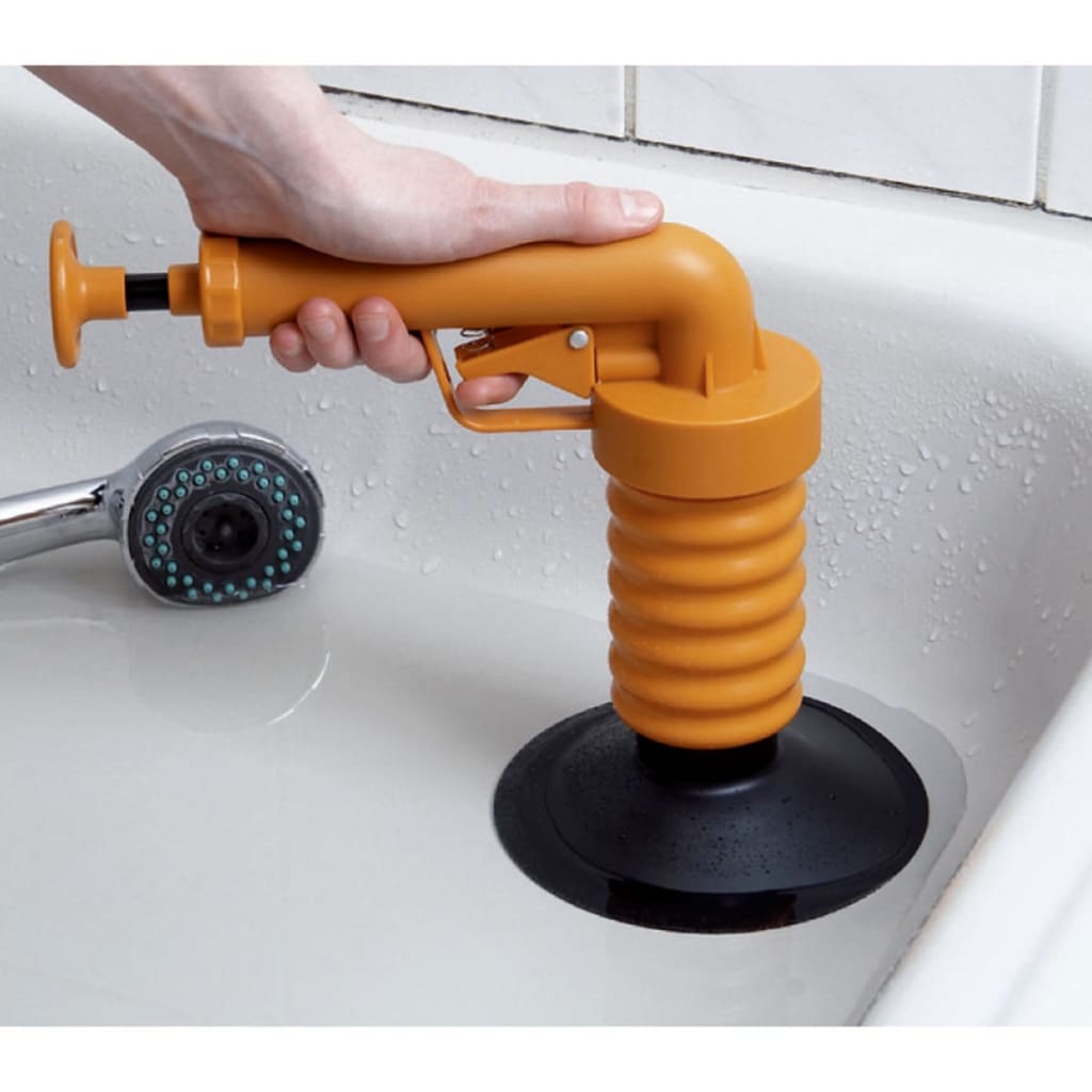 Drain Buster Drain Buster Afvoerontstopper handmatig oranje en zwart