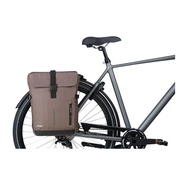 Basil Doble eje de bicicleta Movimiento 30 litros 16 x 27 x 38 cm marrón