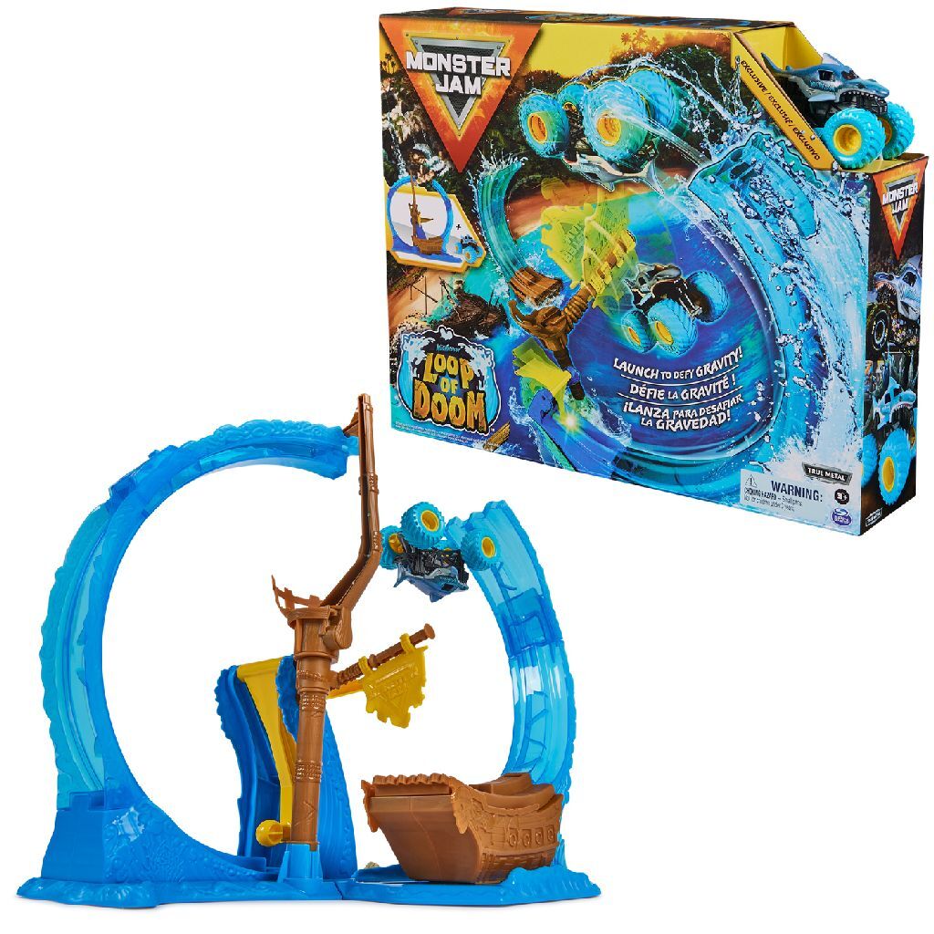 Monster Jam Monster Jam Megalodon Loop o Doom Hard Hunt Play Set