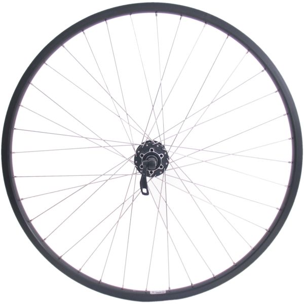 Ruota anteriore Shimano 28 29 622x19c Andra 30 bordo con mozzo FH-M525 per disco freno a 6 bulloni neri