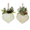 Decoris ornamento pendente natalizio set da 2 pezzi ø8cm