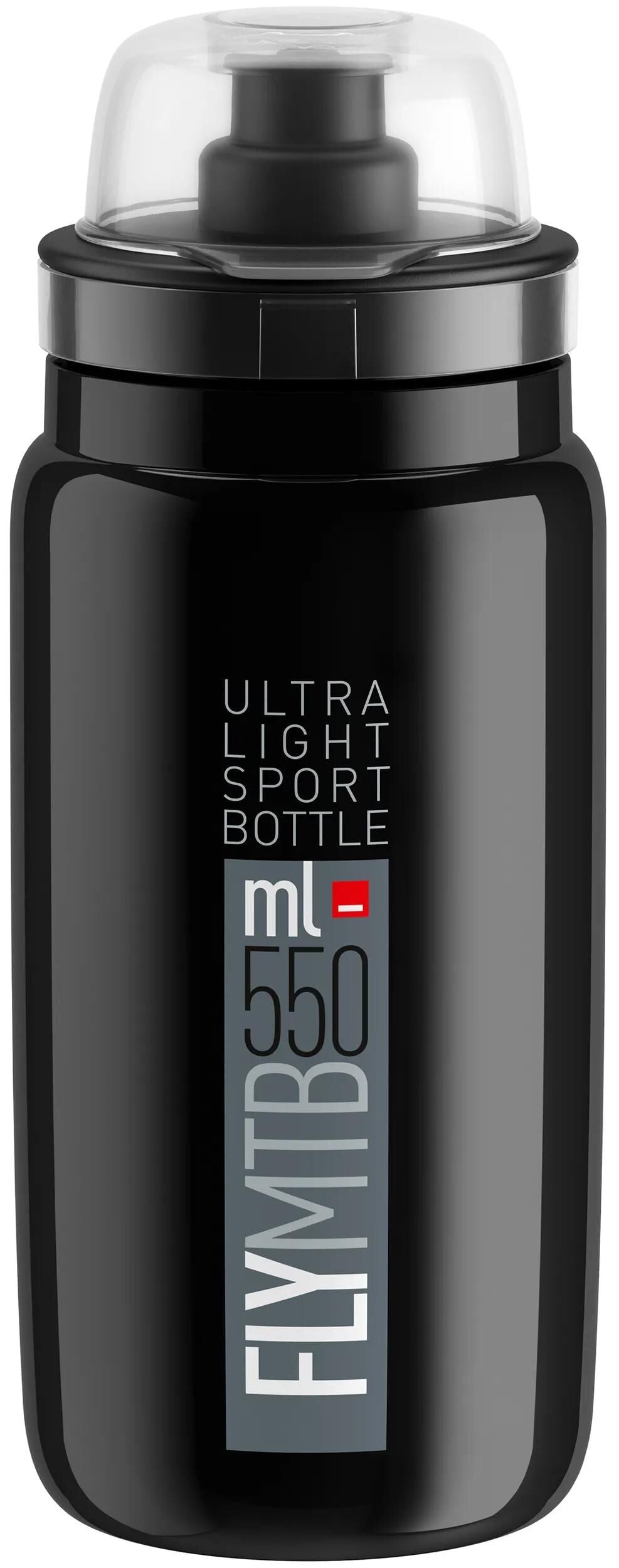 Bidón Elite fly mtb mod. 20 botellas fly mtb 550ml negro gris