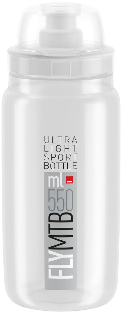 Elite bidon fly mtb bottle fly mtb 550ml clear grey