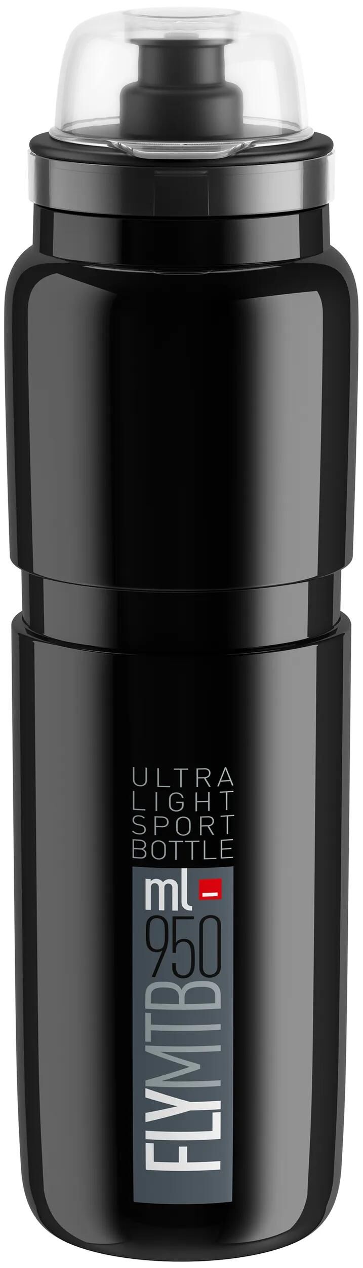Bidón Elite fly mtb mod. 20 botellas fly mtb 950ml negro gris