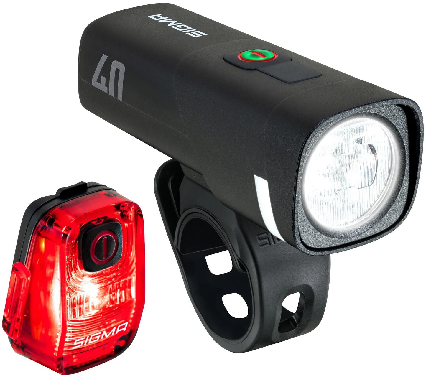 Sigma sport leuchten-set aura 40 hiro 10 ride safe to school sigma battery light set aura 40 + hiro 10 rts va.