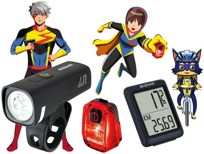 Iluminación deportiva Sigma aura 40 hiro 10 bc 5.0 wr viaje seguro a la escuela. paquete sigma aura 40 + hiro 10 + bc 5.0 primeros