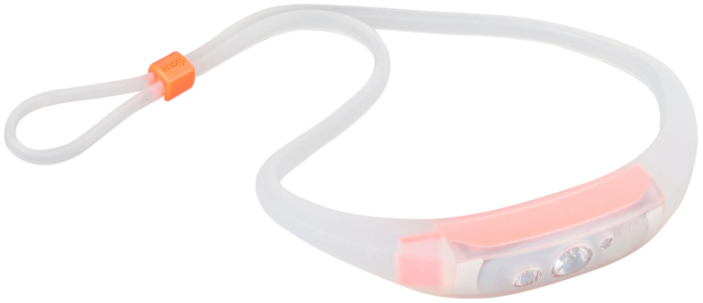 Lampada frontale Knog LED quokka run 150 lampada frontale quokka run 150 corallo trasparente