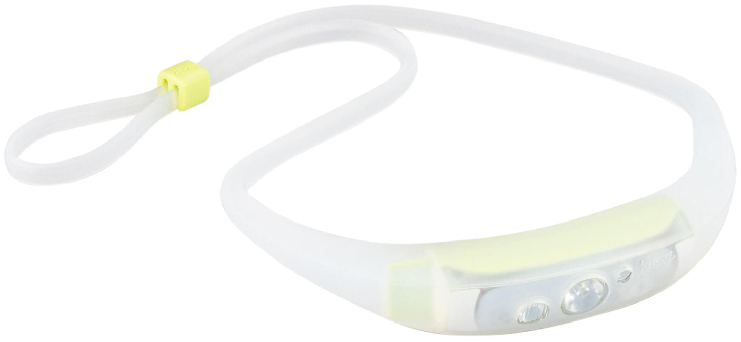 Knog lampada frontale LED quokka run 150 lampada frontale quokka run 150 lime trasparente