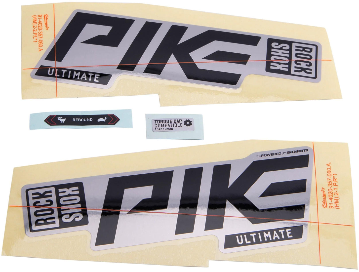 Rockshox Decal set RS Pike Ult. F. Silver