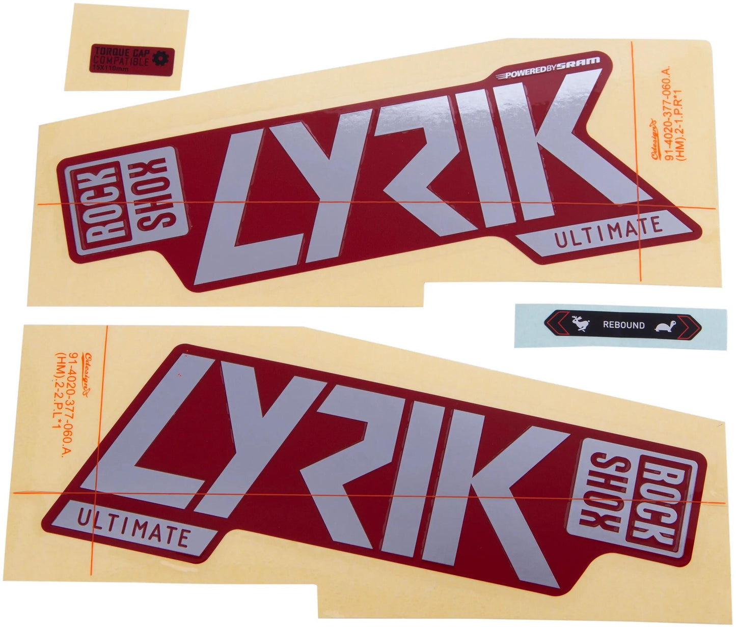 Rockshox Decal set RS Lyrik Ult. F.