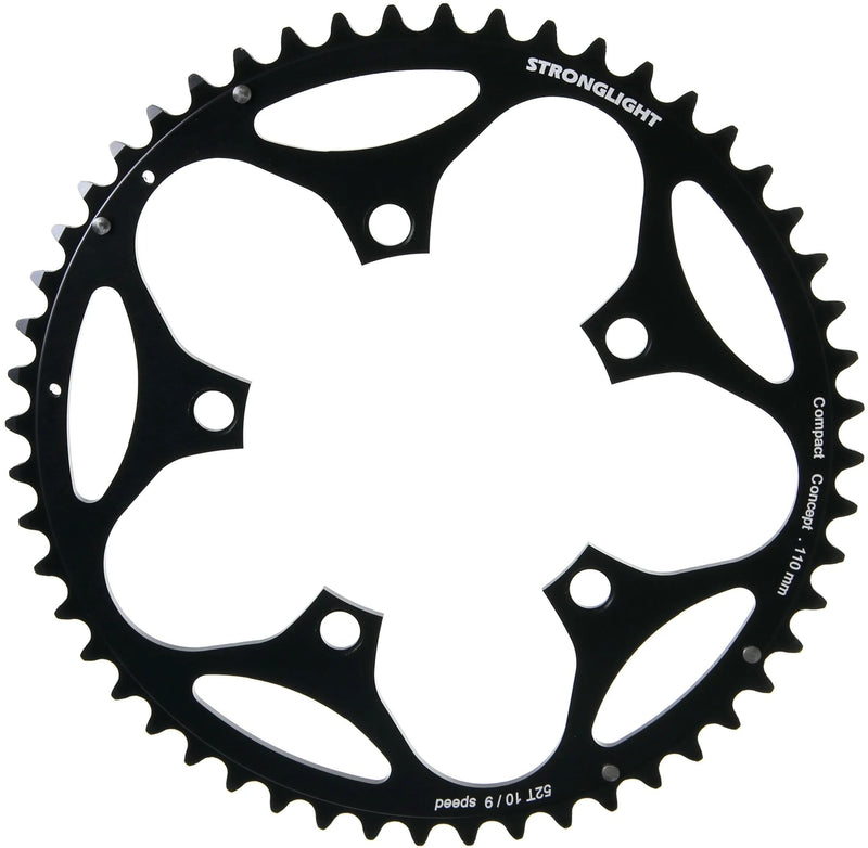 Anello a catena forte. 52t Alu Black