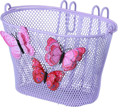 Basilio Jasmin Butterfly - Cesta para bicicletas para niños - frontal o en la parte posterior - lila