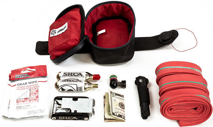 Silca Saddle Bag Mattone Grande Black Red