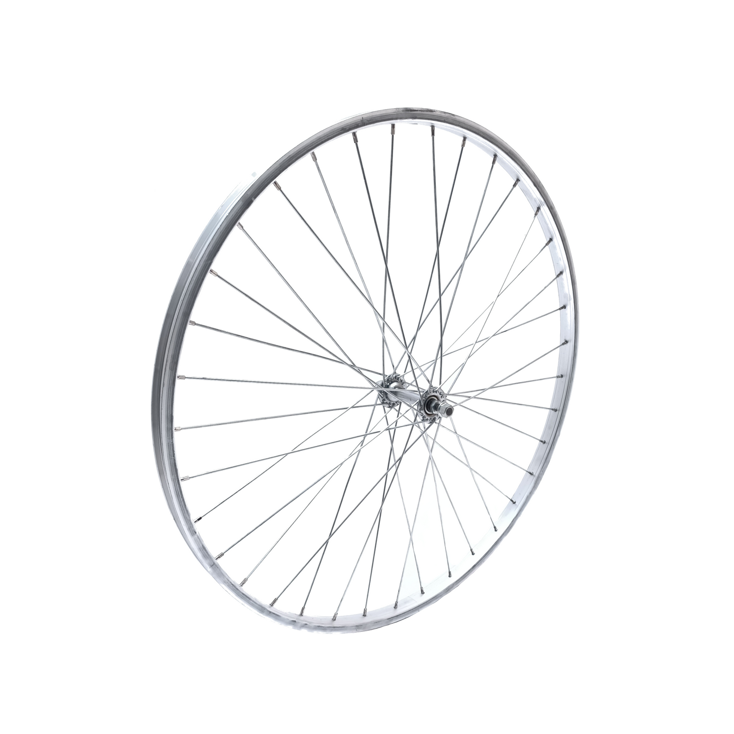 ruota anteriore 26x1 3 8 argento in alluminio